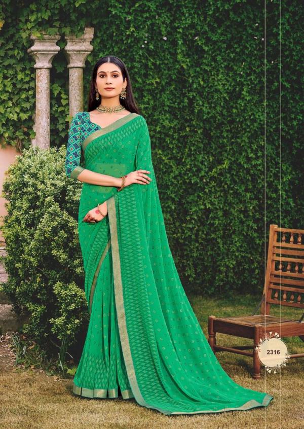 Kashvi Mannat Fancy Wear Georgette Designer Saree Collection